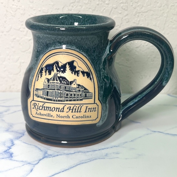 Richmond Hill Inn Hand-Thrown Pottery Coffee Mug with Handle Asheville NC - Picture 1 of 9